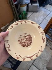 Vintage Wallace China El Rancho small bowl Restaurant Ware Cowboy !!