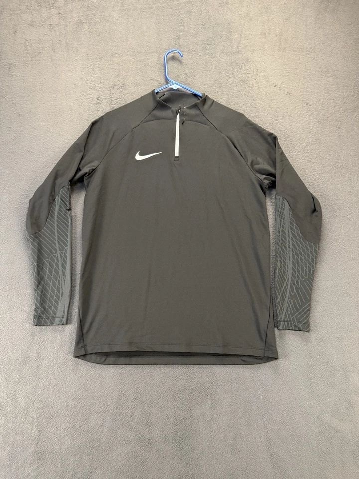 Camiseta de entrenamiento de fútbol Nike Strike23 Dri-FIT grande negra gris 1/4 cremallera Foto 3 de 4