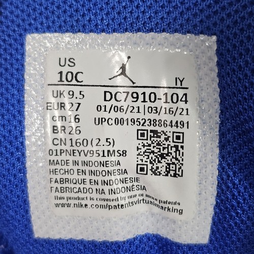 Nike Air Jordan Pro Strong White Royal Blue Shoes DC7910-104 Toddler US size 10C - Bild 8 von 8