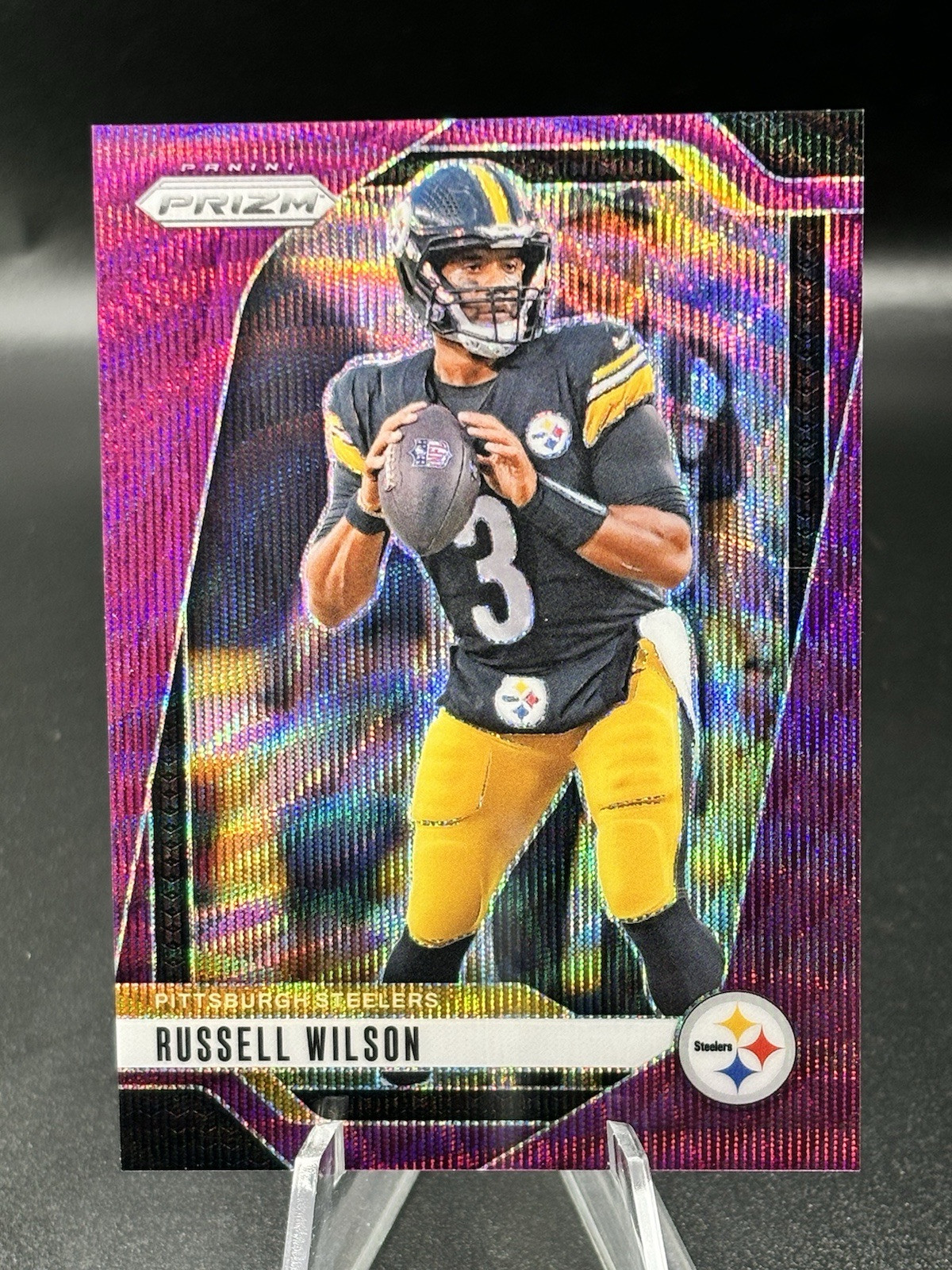 2024 Panini Prizm - Purple Wave Prizm #240 Russell Wilson /99