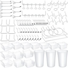 106 Pcs Pegboard Hooks Assortment with Bins Accessories Organizer Kit Include
