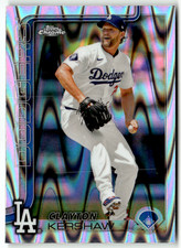 2025 Topps Chrome MLB No. 88 Clayton Kershaw Raywave Refractor