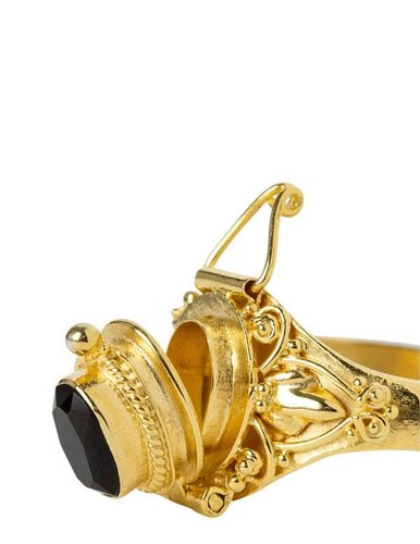 Victorian Trading Co. Gilded Onyx Poison Ring 35158 (9) - Picture 6 of 6