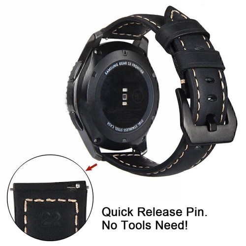20mm 22mm Armband Universell Leder Klassisch Ersatzband Smart Watch Uhrenarmband - Bild 2 von 19