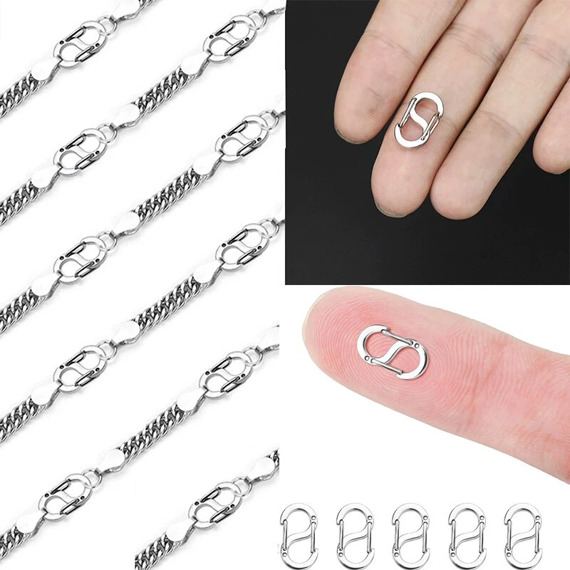 Double Opening Lobster Clasp Stainless Steel Necklace Bracelet Clasps Closures - Image 4 of 4