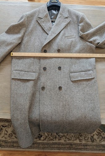 998 $ Brooks Brothers zweireihiger Woll-Tic-Obermantel Fischgrätmuster 48R neu ohne Etikett - Bild 10 von 19