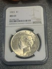 1922 Peace Silver $1 Dollar NGC MS 64, Uncirculated, Philadelphia Mint