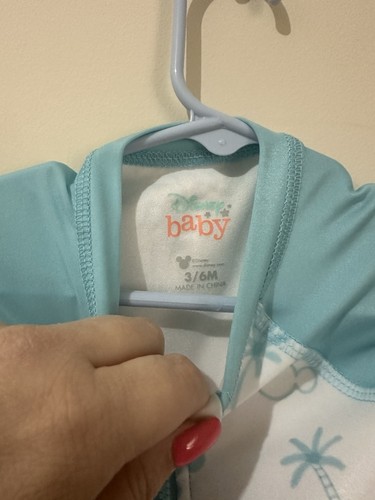 Disney Mickey Mouse 3/6 Months Blue One Piece Swim Rashguard - Bild 3 von 6