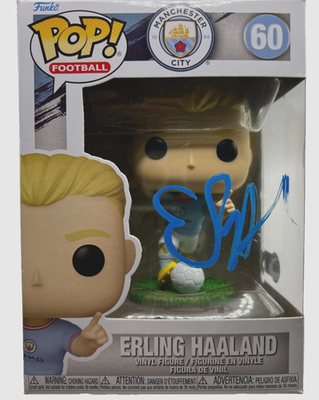 Erling Haaland Manchester City Signed Funko Pop #60 Beckett