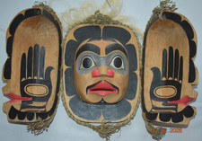 NORTHWEST COAST STYLE SHAMANS TRANSFORMATION MASK, HAIR 21