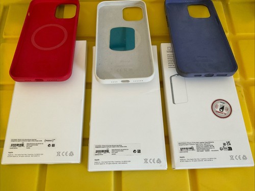 OEM Genuine Apple Silicone Case Cover iPhone 12 & 13 Pro Max Magsafe Lot Of 3 - Photo 6 sur 6
