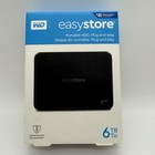 WD - Easystore 6TB External USB 3.2 Gen 1 Portable Hard Drive - Black NEW -B5:5