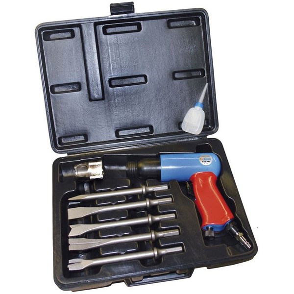 GüDe Profi Druckluft Meisselhammer Meissel Set 8 Teilig-image