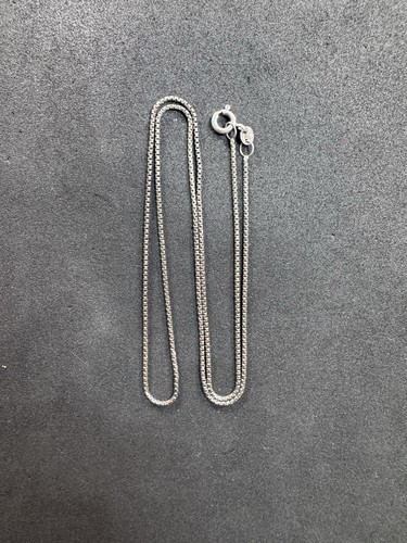 2,7 g Vintage Sterling Silber 925 abgerundete Box Kette 18,5" Schmuck Konvolut H