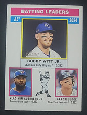 2025 TOPPS HERITAGE WITT JR/ GUERRERO JR/ JUDGE BATTING LEADERS # 192 PRE-OWNED