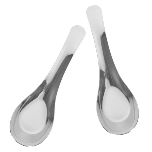 Cuchara plana de acero inoxidable para niños pequeños cubiertos 2 piezas - Imagen 4 de 12