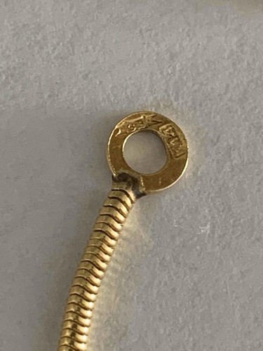 Vintage Yellow Gold 24" Snake Chain Necklace - 10 Grams - Picture 4 of 5
