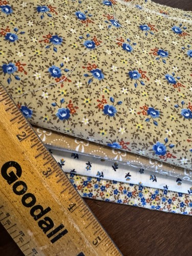 Lote De Colección 40 Azul Rojo Crema Ditsy Floral Acolchado Todo Algodón Paquete 9" Cuadrados - Imagen 7 de 8