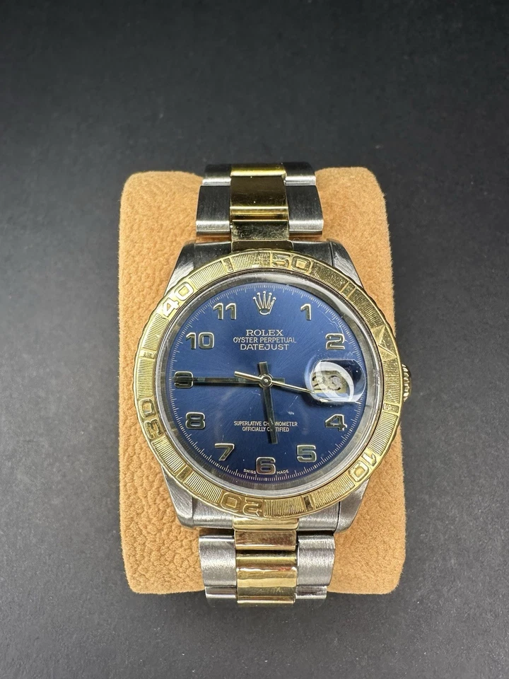 Rolex Thunderbird Datejust 18K Yellow Gold And Steel Band Blue Dial - Image 3 of 4