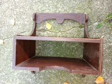 Vintage Wooden "Phone" Wall Cabinet – Mid-Century Rustic phone book shelf