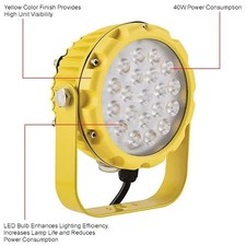 LED Dock Light Head, 40W, 4900 Lumens, On/Off Switch, 9' Cord w/ Plug