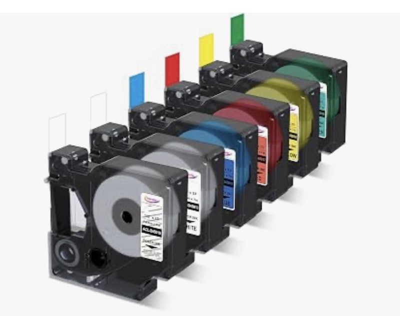 6PK Compatible Dymo D1 45013 45010 Label Tape for DYMO LabelManager 160 280 420P