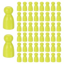 50Pcs Wood Peg Dolls Unfinished, 1" x 1/2" Blank Family Figures, Yellow