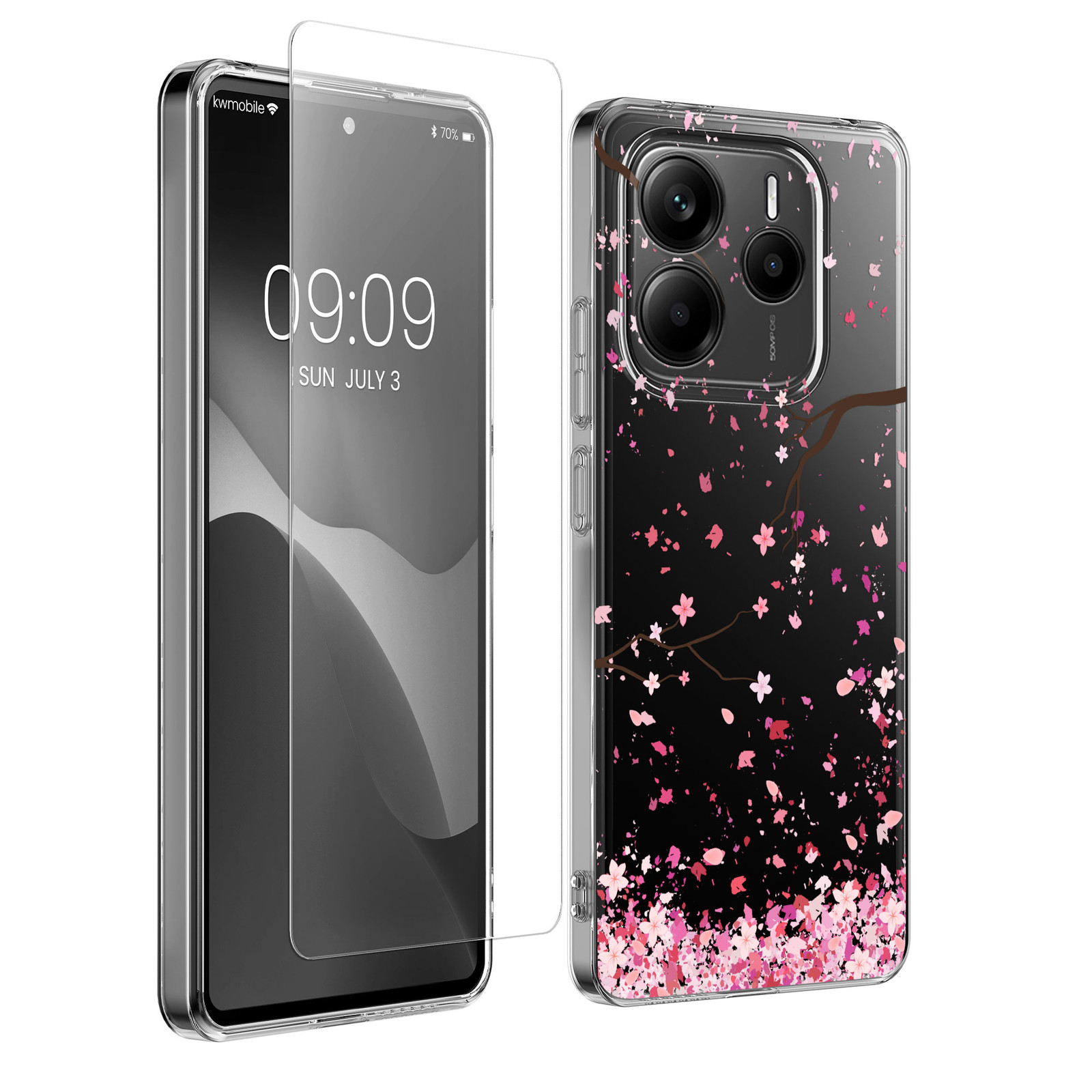 Hülle für Xiaomi Redmi Note 14 5G Silikon Handyhülle mit Folie 