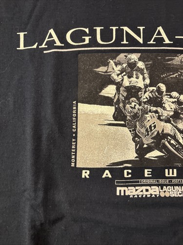 Laguna Seca Mazda Raceway Black G Shirt Monterey California Size Large - Picture 3 of 12