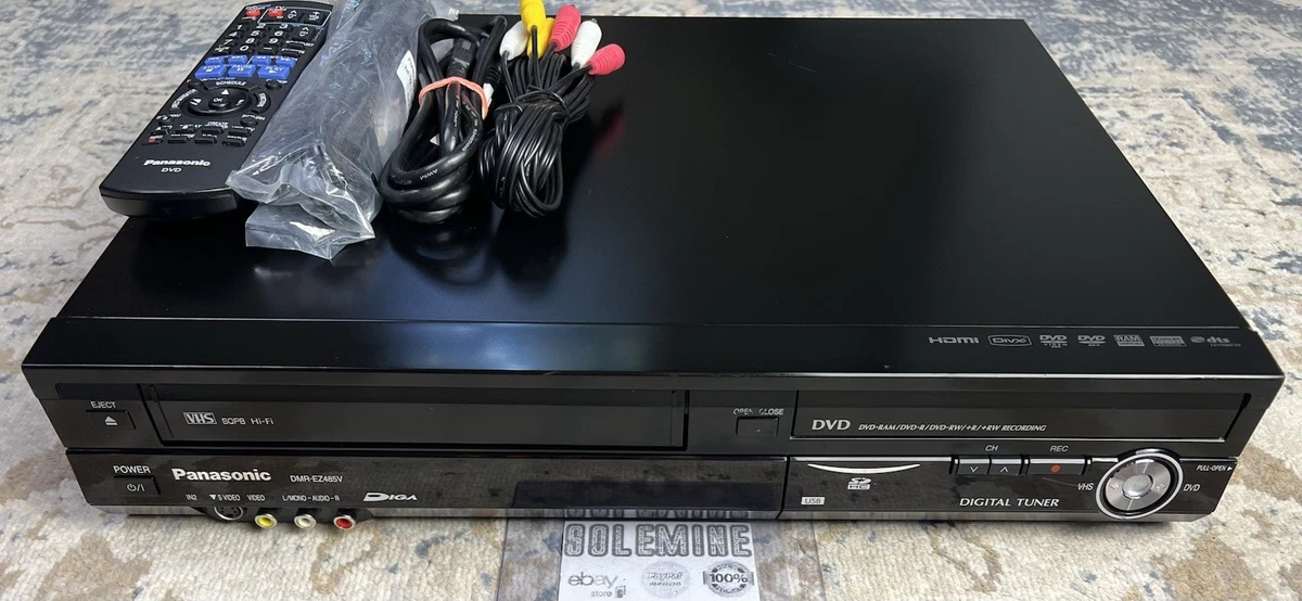 Panasonic DMR-EZ485V DVD VCR Combo Recorder HDMI Remote Cables