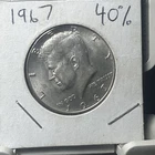 1967 Kennedy half dollar 40% silver coin