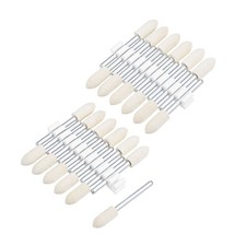 6mm Wool Felt Mounted Points Tapered Polishing Buffing Wheels 24 Pcs