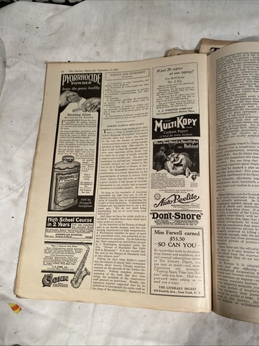 1922 Literary Digest Lot Of 4 Public Opinion Funk Wagnalls September October - Picture 9 of 9