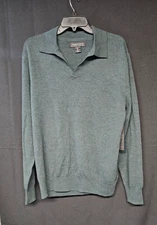 Christian Lacroix Men's 100% Extrafine Merino Wool Sweater Size L Dark Green