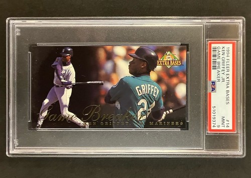 1994 Fleer extra bases ( POP 2 / 1^) Ken Griffey Jr #14 Game Beakers MINT PSA 9 - Picture 2 of 6