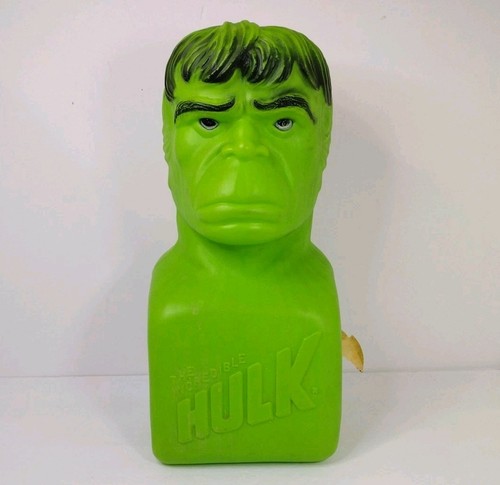 Vintage 1978 Marvel The Incredible Hulk Blowmold Coin Bank 15" - Picture 1 of 9