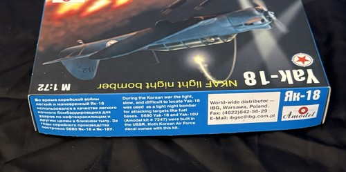 KIT MODELO A ESCALA BOMBARDERO NOCTURNO LIGERO YAK-18 NKAF M 1:72 MODELO NÚMERO 7230 - Imagen 7 de 8