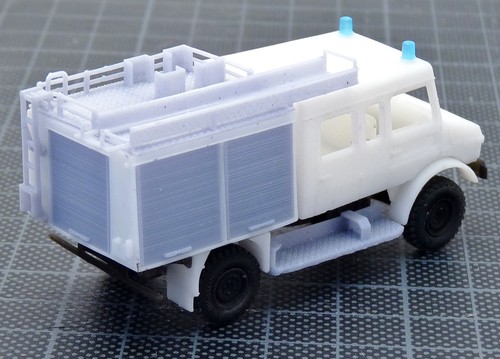 Mickon 10000 - MB Unimog U1300 LF 8 Feuerwehr Ziegler - BAUSATZ - 1:87 H0 - Bild 4 von 8