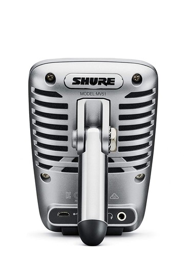 Shure MOTIV MV51 Digital Large-Diaphragm Condenser Microphone - Silver - Picture 2 of 4