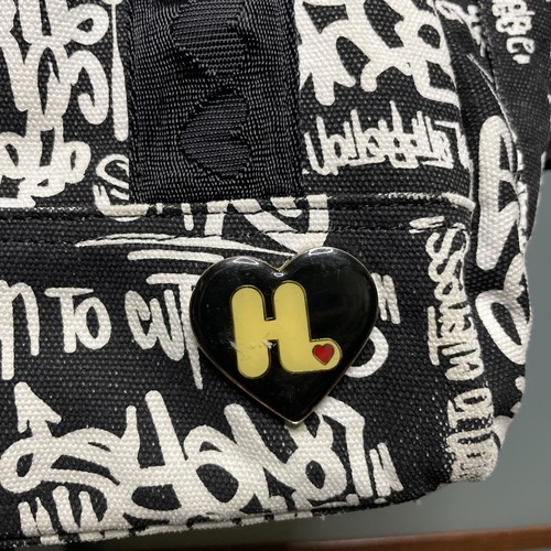 HARAJUKU LIEBHABER Vintage Graffiti Bowling Seesack Reißverschluss oben Griff Handtasche Musik - Bild 9 von 23