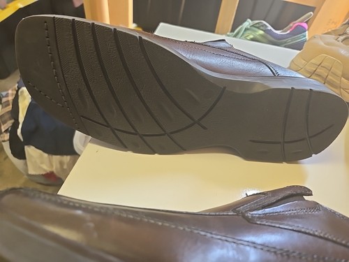 NEU Alfani braun Leder Herren Komfort Schuhe Größe 10m - Bild 5 von 6