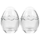 2 Stück Puddingbecher Glasbecher Lustige Eierform Joghurtbecher für