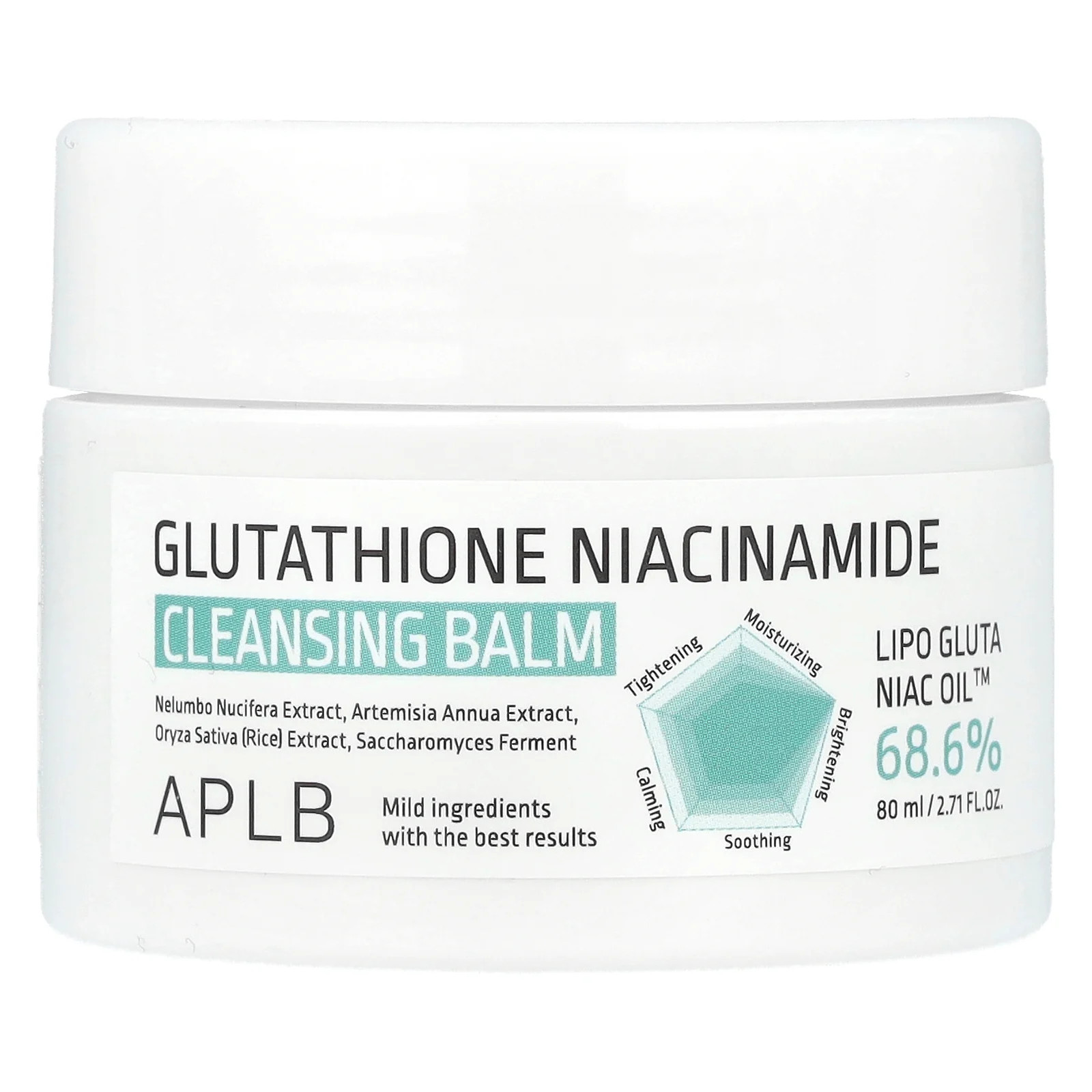Глутатион ниацинамид, очищающий бальзам, 2,71 жидких унции (80 мл)