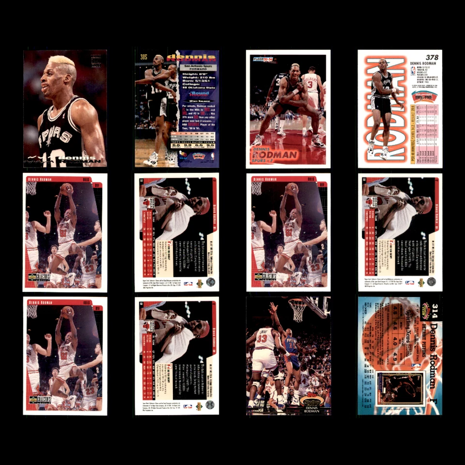 Dennis Rodman Lote 86 Tarjetas de Baloncesto 1990 Fleer Detroit Pistons Set Colección Foto 4 de 4