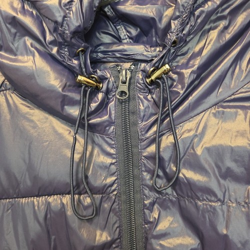 Woman Within Hoodie Puffer Jacket Size 5X 38/40 Purple Full Zip Nylon - Picture 4 of 21