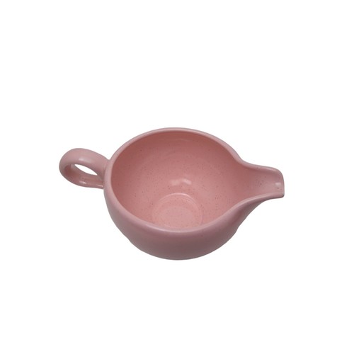 Set crema e zuccheriera vintage in gres rosa floreale anni 40 - Foto 5 di 6