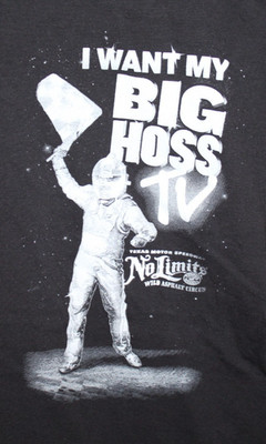 Big Hoss TV Texas Motor Speedway No Limits T Shirt XL Black Graphic Tee