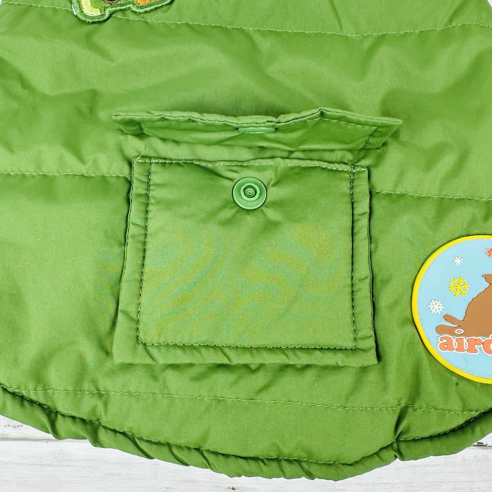 Old Navy Dog Supply XS Puffer Vest With Matching Hood Green Tahoe Airdog Winter - Image 4 of 4