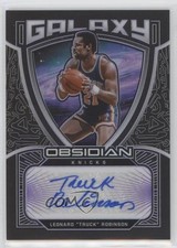 2020 Panini Obsidian Galaxy Electric Etch Purple /75 Leonard Truck Robinson Auto