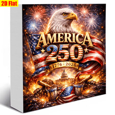 America 250 Wooden Box Sign 1776-2026 4th Of July Bald Eagle USA Flag Home Decor